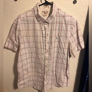 Original Penguin XL White w/Red Stripes Button Down Shirt